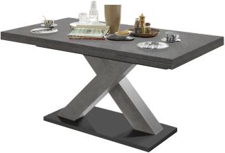 Esstisch ausziehbar Elene 160x90x76 Graphit 13983-160