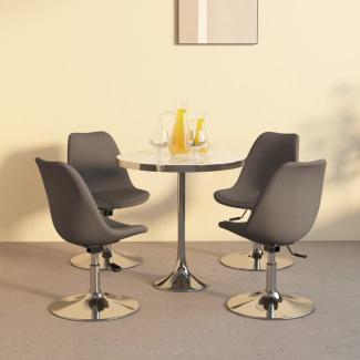 vidaXL Esszimmerstühle 4 Stk. Drehbar Dunkelgrau Stoff, Drehbar [338317]