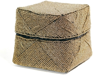 Der Perlenkorb - Gold - L - Gold - 20x20x15cm