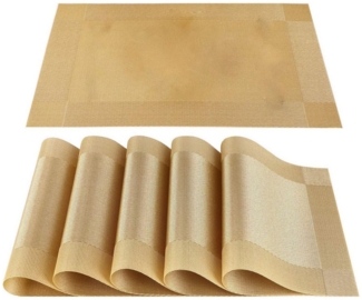 REDOM Platzset 6er Set Tischuntersetzer Tischset 30x45 cm, (Tischmatte Esstisch Untersetzer, 6-St, Abgrifffeste Hitzebeständig Schmutzabweisend Rutschfest Abwaschbar), für Esstisch Küche Hotel Restaurant Büro Outdoor Geschenkidee