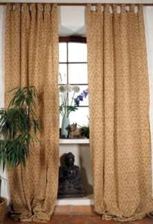 Guru-Shop Vorhang Boho Vorhänge, überlange Gardine (1 Paar) mit..