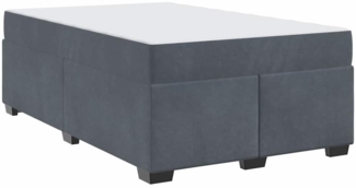 vidaXL Bettgestell mit Matratze Dunkelgrau 120 x 190 cm Samt 3399279