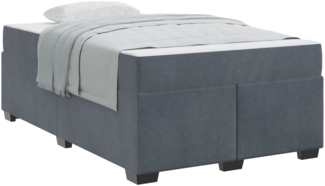 vidaXL Bettrahmen mit Matratze Dunkelgrau 120 x 190 cm Stoff 3399279