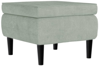 vidaXL Hocker mit Holzbeinen Hellgrau Samt [329436]