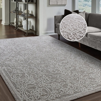 my home Wollteppich Umea, handgewebt, Wolle, Hoch-Tief-Struktur, rechteckig, Höhe: 14 mm, einfarbig, Wolle, Teppich, Wohnzimmer, Schlafzimmer, Esszimmer