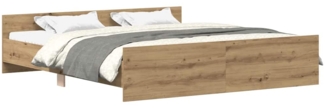 vidaXL Bettgestell ohne Matratze Artisan-Eiche 160x200cm Holzwerkstoff 3328755