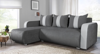 Ecksofa Rino mit Schlaffunktion und Bettkasten - L-Form Couch, Polsterecke, Couchgarnitur, Eckcouch, Sofa, Sofagarnitur (Enjoy 24 + Cayenne 1132)