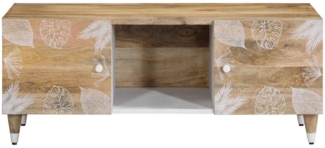 Couchtisch, Sofatisch 100 x 54 x 40 cm Massivholz Mango