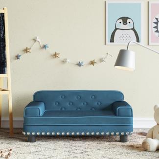 vidaXL Kindersofa Blau 70x45x30 cm Samt 3196293