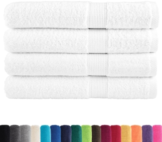 vidaXL Premium-Saunatücher SOLUND 4 Stk Weiß 80x200 cm 600 g/m² 137137