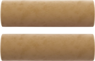 vidaXL Zierkissen 2 Stk. Braun Ø15x50 cm Samt 349516