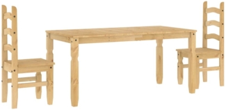 vidaXL 3-tlg. Essgruppe Panama Massivholz Kiefer 3345200