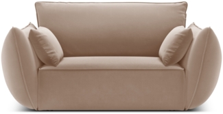 Micadoni Sessel Kaelle 1-Sitzer Samt Beige Kunststoff schwarz