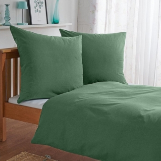 TRAUMSCHLAF Bettwäsche Uni Feinbiber, Biber, 2 teilig, feine warme weiche Biber Qualität