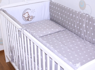 Primawela Bettnestchen Nestchen Applikation 360 cm Bettumrandung Baby Bett Kinder Kopfschutz