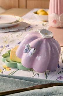 Next Butterdose Butterdose mit floralem Wildtiermuster, Steingut, (1-tlg)