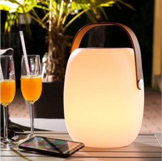 MARELIDA Tischleuchte LED Lautsprecher Terrassenleuchte Bluetooth wiederaufladbar H: 32cm, LED Classic, warmweiß (2100K bis 3000K)