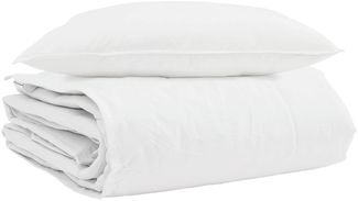 vidaXL Winterbettdecke mit Kissen 2 pcs Weiß Daunenfeder 3376289