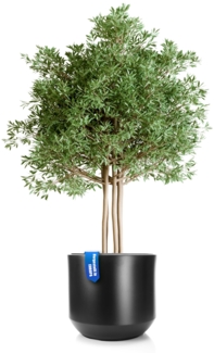 BigDean Blumentopf Style ø 58 cm anthrazit mit herausnehmbaren Innentopf - wetterfester Blumenkübel aus bruchsicherem Kunststoff - Pflanzkübel groß Außen & Innen geeignet