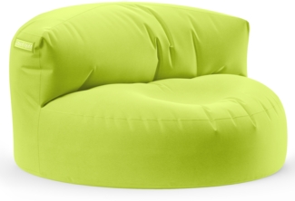 Green Bean® Sitzsack Sofa mit Füllmaterial - Lounge im Sitzsack-Design 90x50cm mit ergonomischer Rückenlehne & waschbarem Bezug - Indoor und Outdoor geeignet in Hellgrün