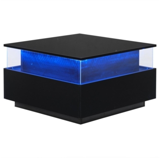 Thanaddo Couchtisch Modernes Hochglanz-LED-Couchtisch Kaffeetisch,ideal für Wohnzimmer