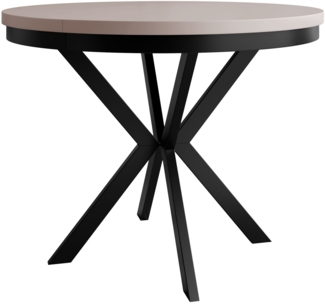 Esstisch Ewagio 100 (Farbe: Schwarz / Cashmere)