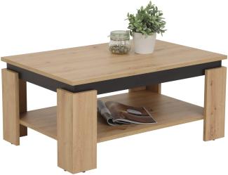 Couchtisch >TIM II< in Artisan Eiche aus Holzwerkstoff - 90x40x60cm (BxHxT)