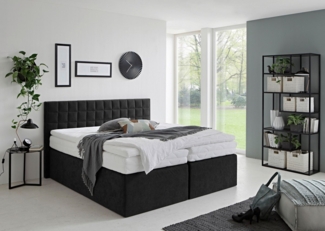 Westfalia Schlafkomfort Boxspringbett Dublin, wahlweise mit Topper in verschiedenen Härtegraden erhältlich, mit schöner Kopfteilversteppung