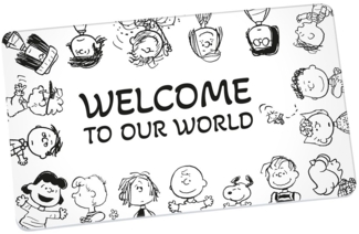 Geda Labels GmbH Frühstücksbrett Peanuts Comic Edition, Melamin, (1-St), Weiß, 23,5 x 14,5 x 0,3, spülmaschinengeeignet