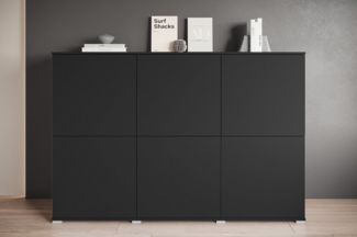 INOSIGN Highboard Kenia, moderne grifflose Hochkommode mit 6 Türen, Breite 180 cm (1 St), Push-to-Open-Fronten, höhenverstellbaren Einlegeböden