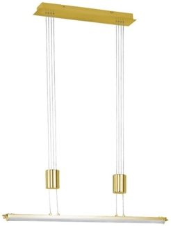 LED Hängeleuchte, Metall, messing, Höhenverstellbar, L 76 cm