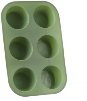 MARELIDA Muffinform Muffinform für 6 Muffins Platinum Silikon mintgrün Backform Cupcake, (1-tlg)
