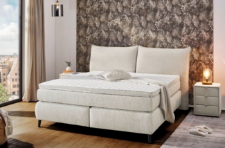 Jockenhöfer Gruppe Boxspringbett Hacienda, Breite 180cm,erhältlich in verschiedenen Farben, 7-Zonen-TTFK-Matratze, KS-Topper, verschiedene Härtegrade wählbar