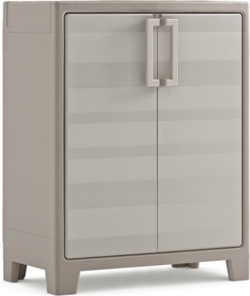 Keter Niedriger Lagerschrank Gulliver Beige und Braun 100 cm