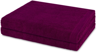 Möve Bliss 2 tlg. Frottier-Set - 2 X Duschtuch (67 X 140cm) - 500 - Berry