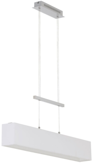 LED Pendelleuchte, Chrom-Stoff, Höhe verstellbar, TELA