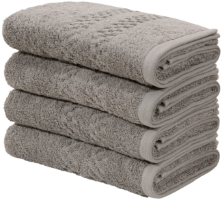 my home Handtuch Regona, Handtücher (50x100 cm), flauschig und weich, 500gr/m², Frottier (Set, 4-St), Premium Handtücher mit Bordüre, Set, 100% Baumwolle, 5 Jahre Garantie