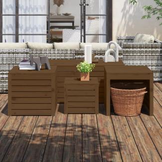 vidaXL 4-tlg. Gartenbox-Set Honigbraun Massivholz Kiefer 3154669