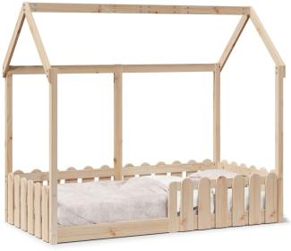 vidaXL Kinderbett Hausbett 80x160 cm Massivholz Kiefer 850695