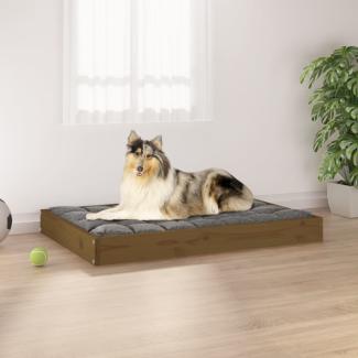 vidaXL Hundebett 91,5 x 64 x 9 cm Massivholz Kiefer, Honigbraun