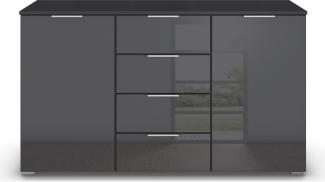 rauch Kommode Sideboard Kombikommode Schubladenkommode AGORDO mit Glasfront, mit 4 Schubkästen und 2 Türen sowie Metallgriffen MADE IN GERMANY