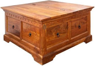 Truhe Akazie 90x90x45 honig lackiert OXFORD #0416