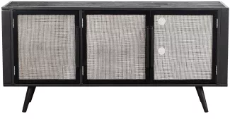 TV-Board Nordic Mindi Rattan mit 3 Türen, 160 cm