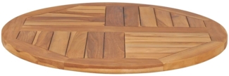 vidaXL Tischplatte Massivholz Teak Rund 2,5 cm 70 cm 48985
