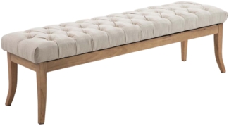 CLP Sitzbank Ramses Stoff antik-hell mit hochwertiger Polsterung,creme 150 cm