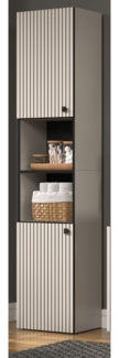 Badezimmer Hochschrank Bliss in grau 40 x 186 cm