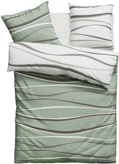 OTTO home Wendebettwäsche Alvara, Linon, 2 teilig, in Gr. 135x200 oder 155x220 cm, 100% Baumwolle, grafisches Motiv