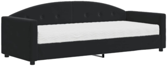 vidaXL Tagesbett mit Matratze Schwarz 80x200 cm Samt 3197274