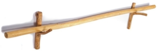 CREEDWOOD Wandgarderobe GARDINENSTANGE VARA, Holz 170cm Deko Ast Aufhänger Wandhalter Stange
