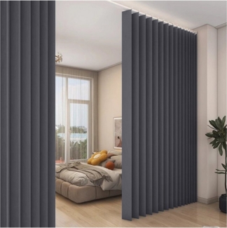 Sunicol Vorhang Wasserdicht Raumteiler Vorhang, Sichtschutzvorhang für Schlafzimmer, Extra breite Wärmeisolierend Trennwand Sichtschutz Fenstervorhänge